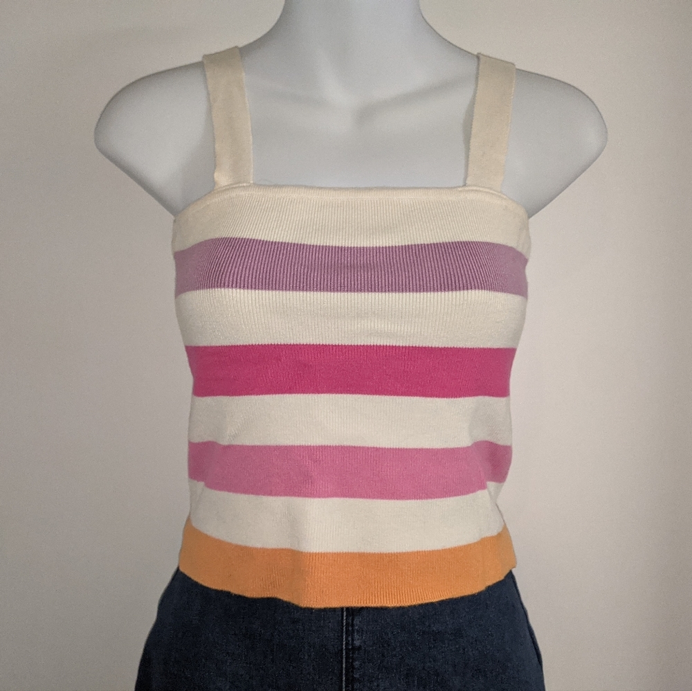 3/$25 multicolour striped tank top